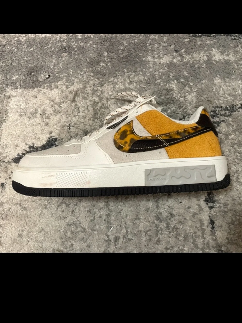Nike Air Force 1 Low Fontanka Tortoise Shell Size 12W EU 44.5 DR0151-001 No Sole